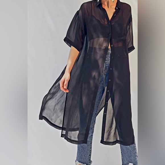 Vintage Long sheet cover up  Navy Midi Dress - Picture 5 of 14